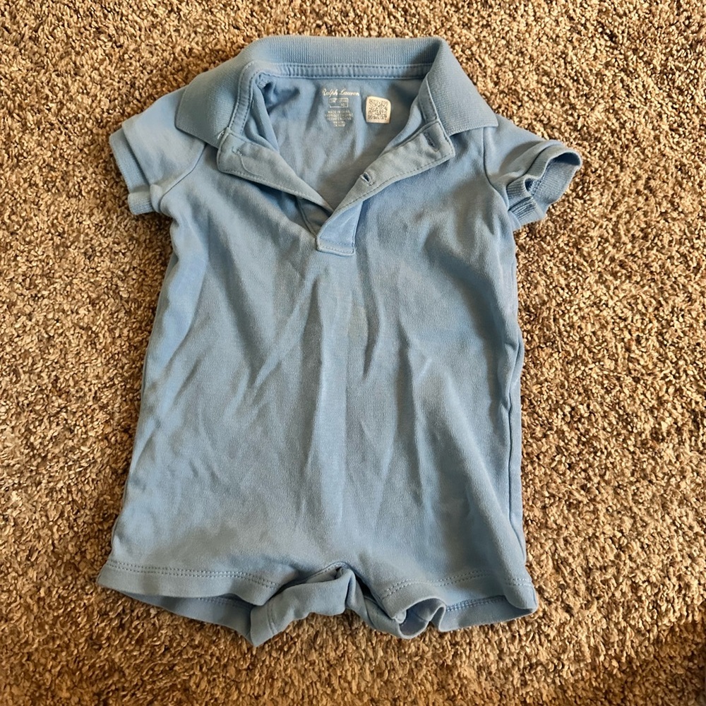 Ralph Lauren Blue Polo Shirt Soft Cotton Casual Wear